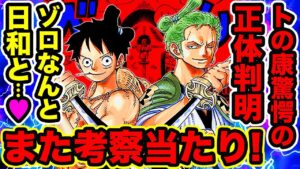 【ワンピース】941話 トの康の正体・本名判明！新たな兄弟説誕生！火災のキングの炎の正体の伏線！ルフィとヒョウじいがクイーンの前でパワーアップ!?【ONE PIECE考察】