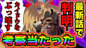 【ワンピース960話ネタバレ注意】考察当たった！最新話で新キャラ登場でワノ国の◯◯が判明！チョッパーが最強生物 百獣のカイドウを倒す鍵になる伏線が!?【ONE PIECE考察】