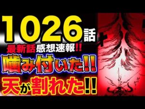 【ワンピース 最新話感想速報】噛み付いた！天が割れた！！(予想妄想考察)