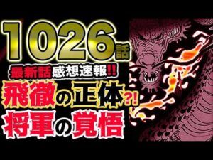 【ワンピース 最新話感想速報】飛徹の正体？将軍の覚悟！巨大龍の力が凄い！（予想考察）