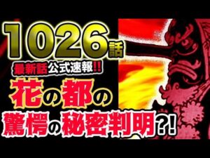 【ワンピース 最新話公式速報】花の都の驚愕の秘密が判明！飛徹とお玉に何があったのか？！鬼ヶ島墜落直前！！（予想考察）
