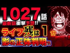 【ワンピース 最新話驚愕予想】ライフ残量は1？生き残った男の運命とは？影の正体がついに判明？！(予想妄想考察)