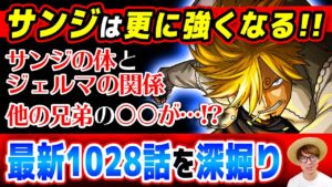 WCI編のアレは伏線か？サンジがついに○○！サンジの体とジェルマの能力について！ ※ジャンプ最新話1028話ネタバレ注意【 ワンピース 考察 】