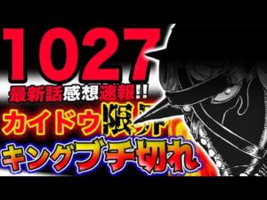 【ワンピース 最新話感想速報】四皇カイドウが限界？キングがついにブチ切れた？！(予想妄想考察)