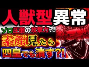 【ワンピース 最新話衝撃感想】キングの人獣型が異常！ゾロ圧倒の攻撃力？素顔を見たら四皇でも許さない？！(予想妄想考察)