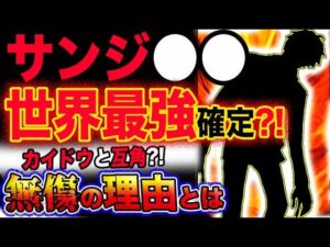 【ワンピース 最新話衝撃感想】サンジの〇〇が世界最強確定？！カイドウと互角？無傷の理由とは？！(予想妄想考察)