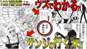【1031話考察】1012話”うず”の扉絵に書かれた”3D軌99%”がサンジの行く末、ゾロに斬られることが暗示されていた？！サンジの言う"正気じゃなかったら"のその答えとは？！【ワンピース ネタバレ】