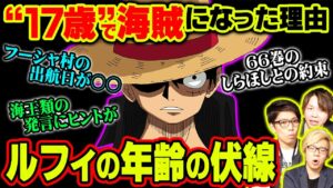 ルフィ＝ジョイボーイの証拠はルフィの”年齢”！？海王類が予言した王がワノ国で○歳を迎える伏線!!【 ワンピース 考察 】
