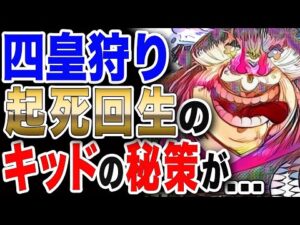 【ワンピース ネタバレ 考察 最新話】四皇狩りで絶体絶命！ローとキッド！残されたキッドの起死回生の秘策が...【ONE PIECE ネタバレ 考察 最新話 1036直前】