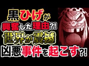 【ワンピース ネタバレ予想】黒ひげが興奮した理由？世界が震撼！凶悪事件起こす？！（予想考察）
