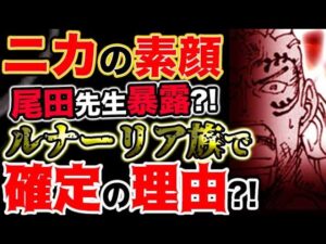 【ワンピース ネタバレ予想】尾田先生がニカの素顔を暴露？ルナーリア族で確定の理由とは？！（予想考察）