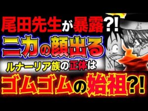 【ワンピース ネタバレ予想】尾田先生が暴露？ニカの顔が判明？ルナーリア族はゴムゴムの実の始祖だった？！(予想妄想考察)
