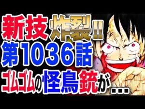 【ワンピース ネタバレ 1036 最新話】カイドウ戦!! 相手を触れずに攻撃!! 覇気を纏った新技ゴムゴムの怪鳥銃が...【ONE PIECE ネタバレ 1036 最新話】