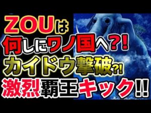 【ワンピース最新話衝撃感想】カイドウ撃破？ルフィ激烈覇王色キック！象主は何しに来た？（予想考察）