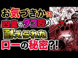 【ワンピース 最新話衝撃感想】ローが四皇ビッグマムにタコ殴りにされても耐えられた驚愕の理由とは？！（予想考察）