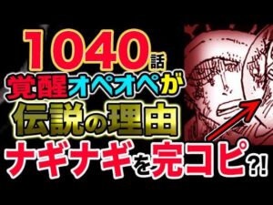 【ワンピース 最新話衝撃感想】ローの覚醒したオペオペの実が最強で伝説である理由とは？ナギナギの実の能力を完コピした？！（予想考察）