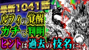 【ワンピース考察】”必見”最新1041話！ニカニカでも消しゴムでも無い！ルフィの覚醒がヤバすぎる！！【ONE PIECE最新話ネタバレ】