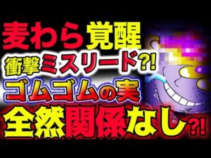 【ワンピース 最新話衝撃感想】麦わら覚醒は衝撃のミスリード？ゴムゴムの実は全然関係なかった？！(予想妄想考察)