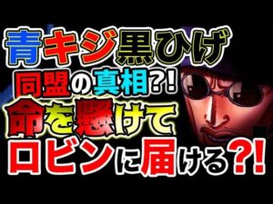 【ワンピース ネタバレ予想】青キジの黒ひげの同盟！真の目的とは？青キジの狙いとは？命を懸けて黒ひげ阻止？アレを届ける？！（予想考察）