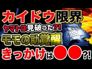 【ワンピース 最新話衝撃感想】四皇カイドウは限界？ヤマトは見破った？モモの助覚醒のきっかけはまさかの●●？！（予想考察）