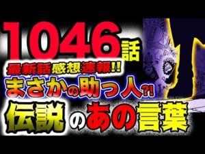 【ワンピース 最新話感想速報】まさかの助っ人！？伝説のあの言葉！覚醒ルフィの覇気粉砕攻撃に四皇カイドウが驚愕？！(予想妄想)