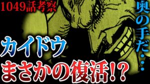 【ワンピース最新話1049話考察】カイドウが復活する伏線が判明！