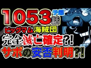 【ワンピース 最新話衝撃予想】ビッグマム海賊団の完全滅亡が確定？サボの安否が遂に判明？！（予想考察）