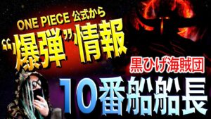 【公式情報】謎に包まれた“黒ひげ海賊団10番船船長”・・・【ワンピース ネタバレ】