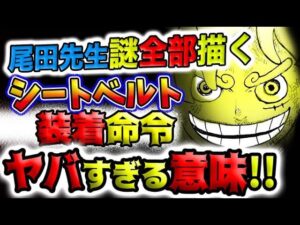 【ワンピース ネタバレ予想】全部の謎が解明される？全て下ごしらえだった！ここからがONE PIECE！とは、どういう意味なのか？なぜシートベルトが必要なのか？(予想妄想)