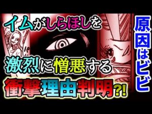 【ワンピース ネタバレ予想】イムがしらほしを激烈に憎悪する衝撃の理由が判明？原因はビビだった？！（予想考察）
