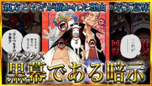 【ワンピースネタバレ】25巻表紙はシャンクスが神の悪魔の実を食べさせた暗示だった‥親方とヤギが示す意味/バギールフィ黒ひげへのシャンクスの企み/回収される台詞【ワンピース考察/ONE PIECE】