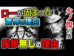 【ワンピース ネタバレ予想】ローが完全に固まった理由とは？キャロットが王になる！モモの助に挨拶がなかった理由とは？（予想考察）