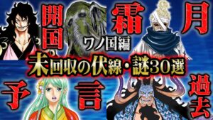 【回収されるのは○年後】ワノ国編が完結しても残されている重要伏線・謎【 ONEPIECE ワンピース 考察 】