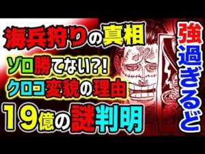 【ワンピース 最新話】クロコダイルの謎ミホークの謎ゾロはミホークに勝てるのか？ミホークが七武海に入った理由とは？（予想考察）