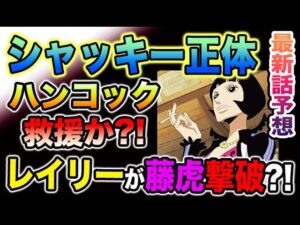 【ワンピース ネタバレ予想】シャッキーの正体とは？ハンコック救援か？レイリーが藤虎に勝った？（予想考察）