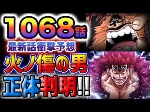 【ワンピース 1068予想】キッドが遂に登場？火ノ傷の男が判明する？ローはサウロと会っていた？(予想妄想)