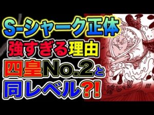 【ワンピース 最新話】S-シャークの正体とは？S-シャークのヤバい強さとは？血統因子の秘密が判明？（予想考察）
