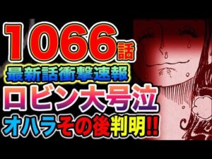 【ワンピース 最新話衝撃速報】ロビン大号泣！オハラの衝撃その後が判明！！（予想考察）