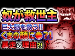 【ワンピース 最新話】ベガパンクの弱点判明？まさかの救世主とは？くまの異変がヤバい！(予想妄想)