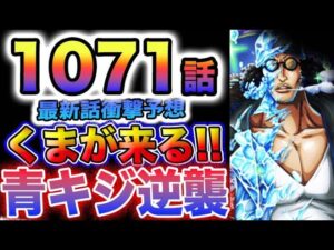 【ワンピース 1071最新話予想】S–スネークがヤバい！くまが来る？！青キジがまさかの行動？(予想妄想)