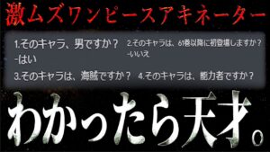 わかったら天才。激ムズワンピースアキネーター【ONE PIECE】
