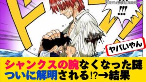 【ワンピース最新話】シャンクスの腕の謎、もぉこれやろ！www【ONE PIECE】ネタバレ禁止【ワンピース反応集】