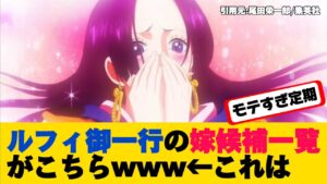【ワンピース最新話】ルフィ達の嫁候補一覧がヤバすぎるwww【ONE PIECE】ネタバレ禁止【ワンピース反応集】