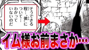 【最新1113話】”彼”の正体がイム様のとあるシーンと完全に繋がってしまうことに気づいてしまいました【ワンピース ネタバレ】